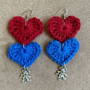 Grateful Dead Heart Earrings